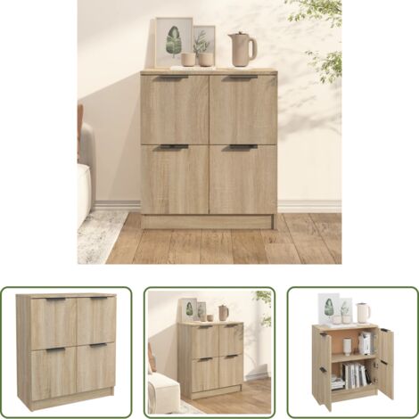 vidaXL Credenza moderna -  Credenza Rovere Sonoma 60x30x70 cm in Legno Multistrato