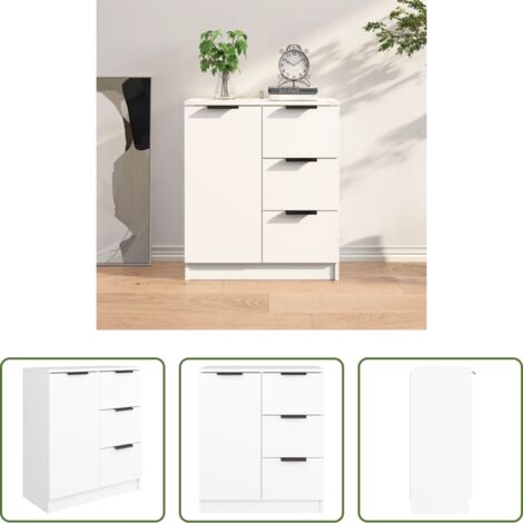 vidaXL Credenza multifunzionale -  Credenza Bianca 60x30x70 cm in Legno Multistrato
