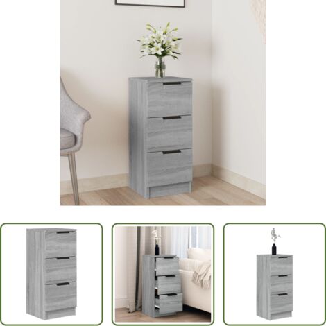 vidaXL Credenza multifunzione -  Credenza Grigio Sonoma 30x30x70 cm in Legno Multistrato
