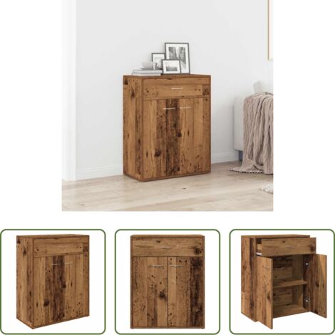vidaXL Credenza multistrato -  Credenza Legno Antico 60x30x75 cm in Legno Multistrato