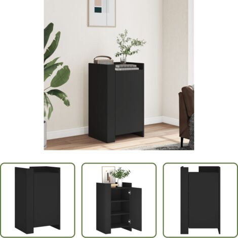 vidaXL Credenza multistrato -  Credenza Nera 45x35x75 cm in Legno Multistrato