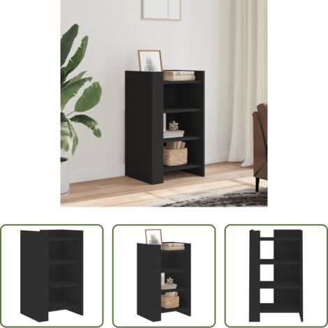 vidaXL Credenza multistrato -  Credenza Nera 45x35x75 cm in Legno Multistrato