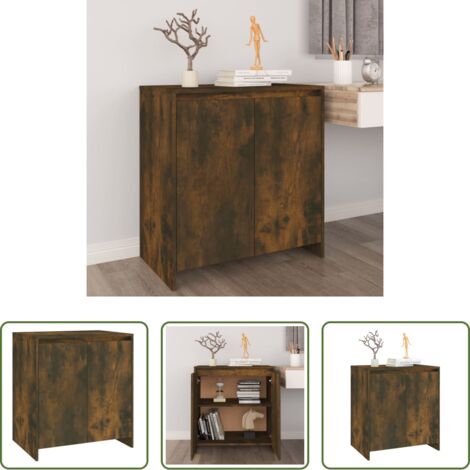 vidaXL Credenza multistrato -  Credenza Rovere Fumo 70x41x75 cm in Legno Multistrato