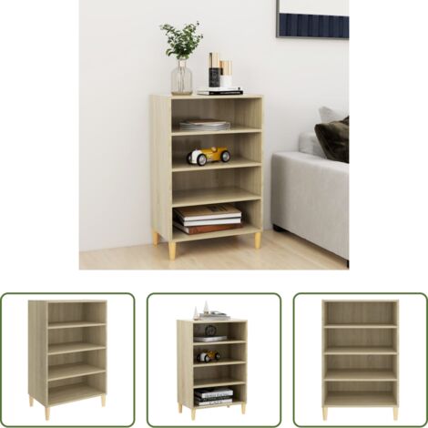 vidaXL Credenza multistrato -  Credenza Rovere Sonoma 57x35x90 cm in Legno Multistrato