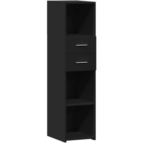 vidaXL Credenza Nera 30x42,5x124 cm in Legno Multistrato