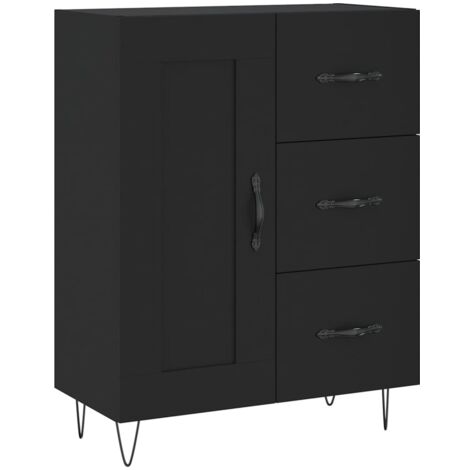 vidaXL Credenza Nera 69,5x34x90 cm in Legno Multistrato