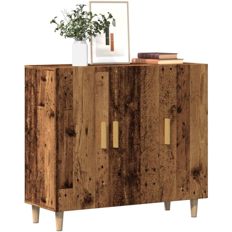 Credenza Legno Antico 90x34x80 cm in Legno Multistrato - Vidaxl