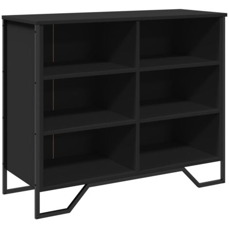 vidaXL Credenza Nera 91x35,5x74,5 cm in Legno Multistrato