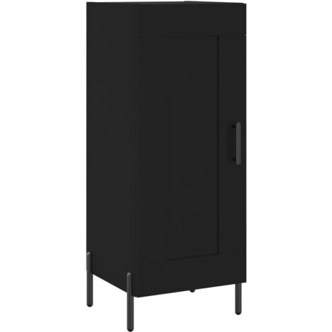 vidaXL Credenza Nero 34,5x34x90 cm in Legno Multistrato