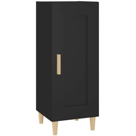 vidaXL Credenza Nero 34,5x34x90 cm in Legno Multistrato