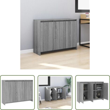 vidaXL Credenza per armadi -  Credenza Grigio Sonoma 102x33x75 cm in Truciolato