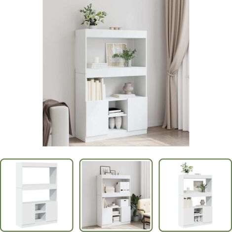 vidaXL Credenza per casa -  Credenza Bianca 92x33x140 cm in Truciolato