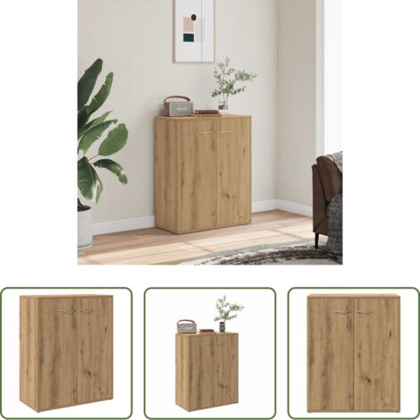 vidaXL Credenza per casa -  Credenza Rovere Artigianale 60x30x75 cm in Legno Multistrato