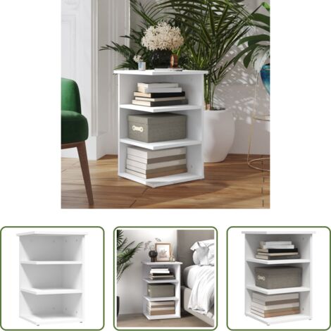 vidaXL Credenza per divano -  Credenza Bianca 35x35x55 cm in Legno Multistrato