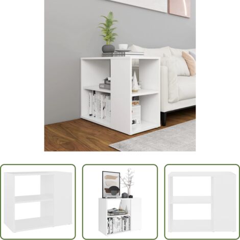 vidaXL Credenza per divano -  Credenza Bianca 60x30x50 cm in Legno Multistrato