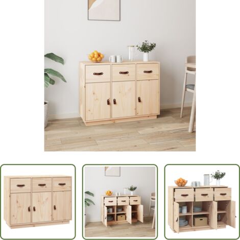 vidaXL Credenza per soggiorno -  Credenza 100x40x75 cm in Legno Massello di Pino