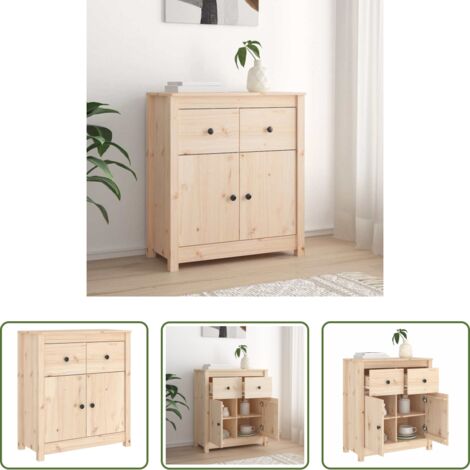 vidaXL Credenza per soggiorno -  Credenza 70x35x80 cm in Legno Massello di Pino
