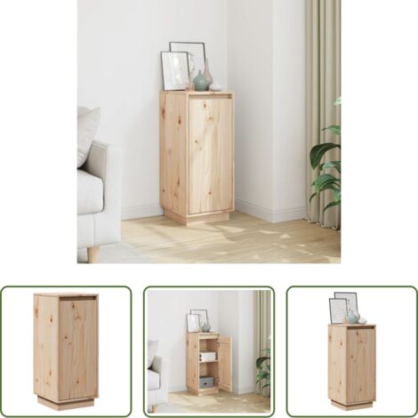 vidaXL Credenza per zona giorno -  Credenza 31,5x34x75 cm in Legno Massello di Pino