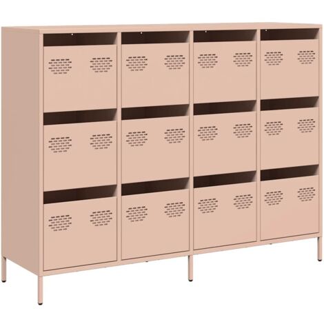 vidaXL Credenza Rosa 135x39x103,5 cm in Acciaio Laminato a Freddo