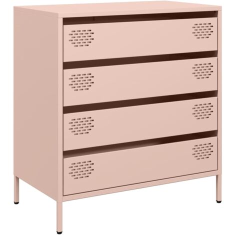 vidaXL Credenza Rosa 68x39x73,5 cm in Acciaio Laminato a Freddo