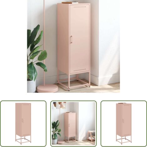 vidaXL Credenza rosa -  Credenza Rosa 36x39x123 cm in Acciaio