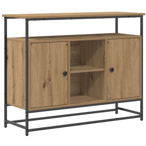 vidaXL Credenza rovere artigianale 100 x 35 x 80 cm Legno multistrato