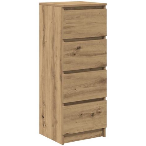 VidaXL Credenza Con Cassetto Rovere Fumo 71x35x65 Cm - Mobile Contenitore In Truciolato, 2 Ante, 1 Cassetto, 1 Ripiano, Armadio Per Corridoio, Soggiorno, Buffet, Assemblaggio Flessibile