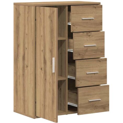 vidaXL Credenza rovere artigianale 60 x 31 x 84 cm Legno multistrato