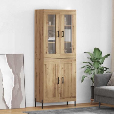 vidaXL Credenza Rovere artigianale 69,5 x 34 x 180 cm