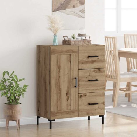 vidaXL Credenza rovere artigianale 69.5 x 34 x 90 cm Legno