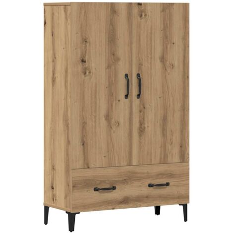 vidaXL Credenza Rovere Artigianale 70x31x115 cm in Legno Multistrato