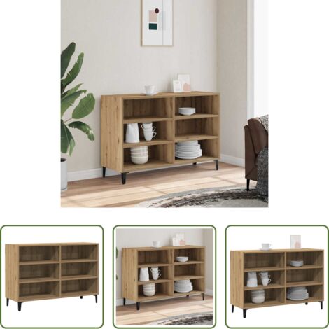 vidaXL Credenza rovere -  Credenza Rovere Artigianale 103,5x35x70 cm in Truciolato