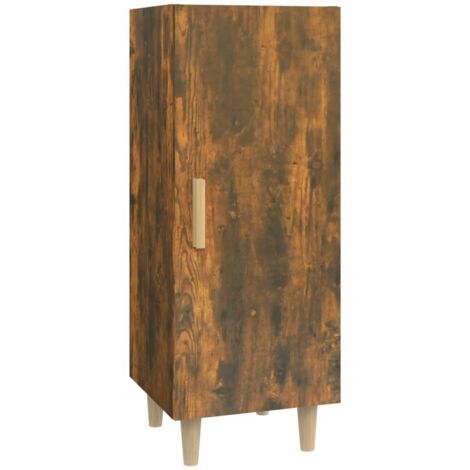 vidaXL Credenza Rovere Fumo 34,5x34x90 cm in Legno Multistrato