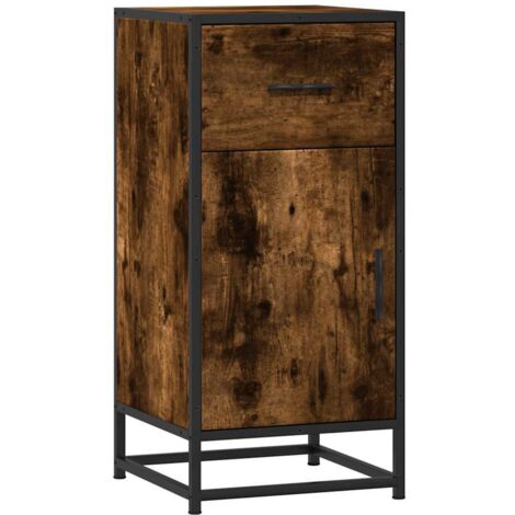 vidaXL Credenza Rovere Fumo 35,5x35x76 cm in Truciolato