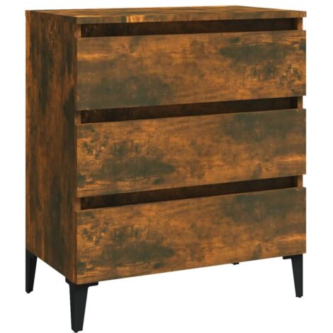 vidaXL Credenza Rovere Fumo 60x35x69 cm in Legno Multistrato