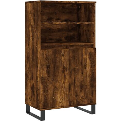 vidaXL Credenza Rovere Fumo 60x36x110 cm in Legno Multistrato