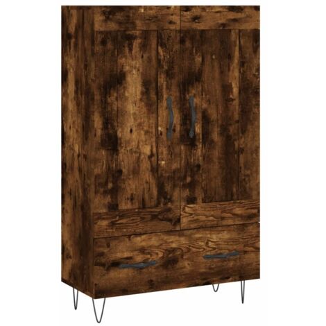 vidaXL Credenza Rovere Fumo 69,5x31x115 cm in Legno Multistrato