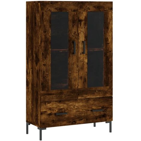 vidaXL Credenza Rovere Fumo 69,5x31x115 cm in Legno Multistrato