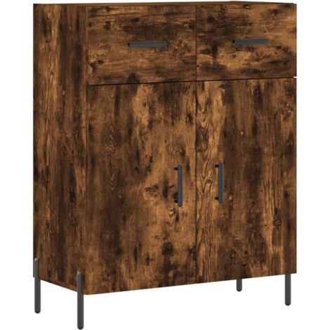 vidaXL Credenza Rovere Fumo 69,5x34x90 cm in Legno Multistrato