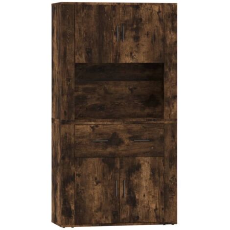 vidaXL Credenza Rovere Fumo in Legno Multistrato