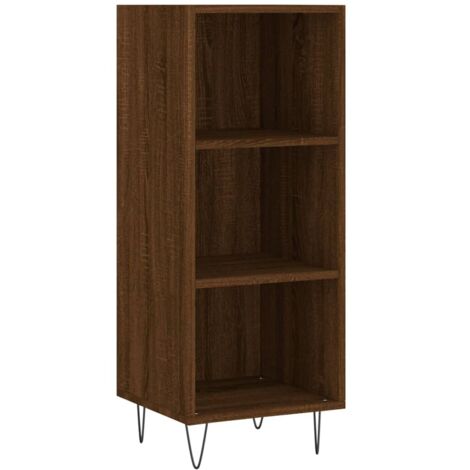 vidaXL Credenza Rovere Marrone 34,5x32,5x90 cm in Legno Multistrato