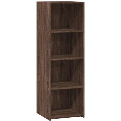vidaXL Credenza Rovere Marrone 40x41x124cm in Legno Multistrato
