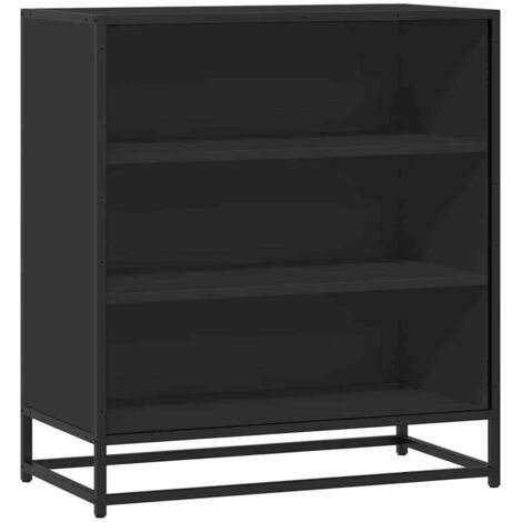 vidaXL Credenza Rovere Nera 68x35x76 cm in Truciolato e Metallo