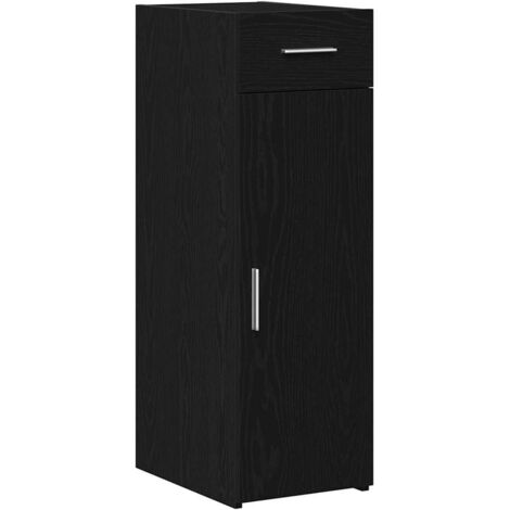vidaXL Credenza Rovere nero 30 x 42.5 x 93 cm Legno multistrato