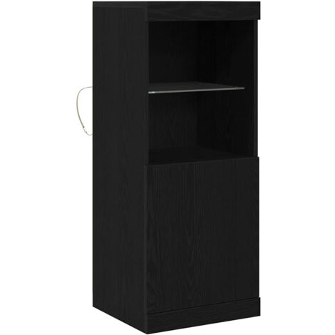 vidaXL Credenza Rovere nero 41 x 37 x 100 cm Legno multistrato