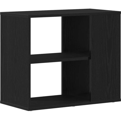 vidaXL Credenza Rovere Nero 60 x 30 x 50 cm Legno multistrato