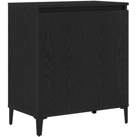 vidaXL Credenza Rovere Nero 60 x 35 x 70 cm Legno multistrato