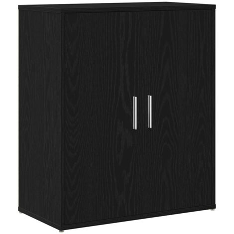 vidaXL Credenza Rovere Nero 60x31x70 cm in Legno Multistrato