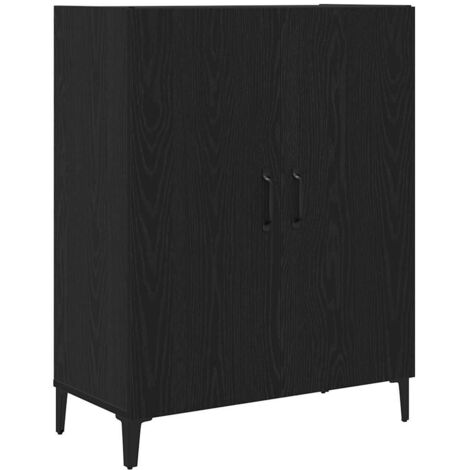 vidaXL Credenza Rovere Nero 69,5x34x90 cm in Legno Multistrato