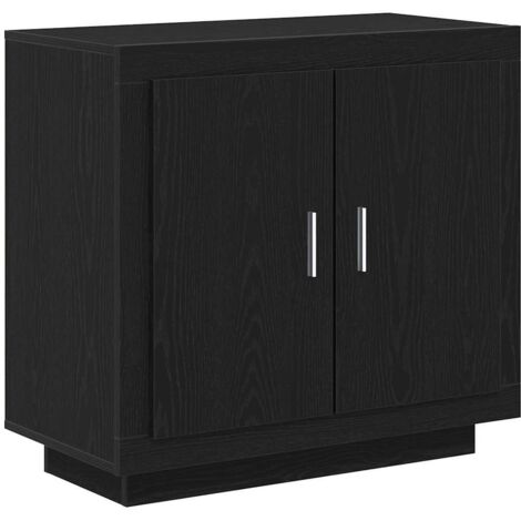vidaXL Credenza Rovere Nero 80 x 40 x 75 cm Legno multistrato